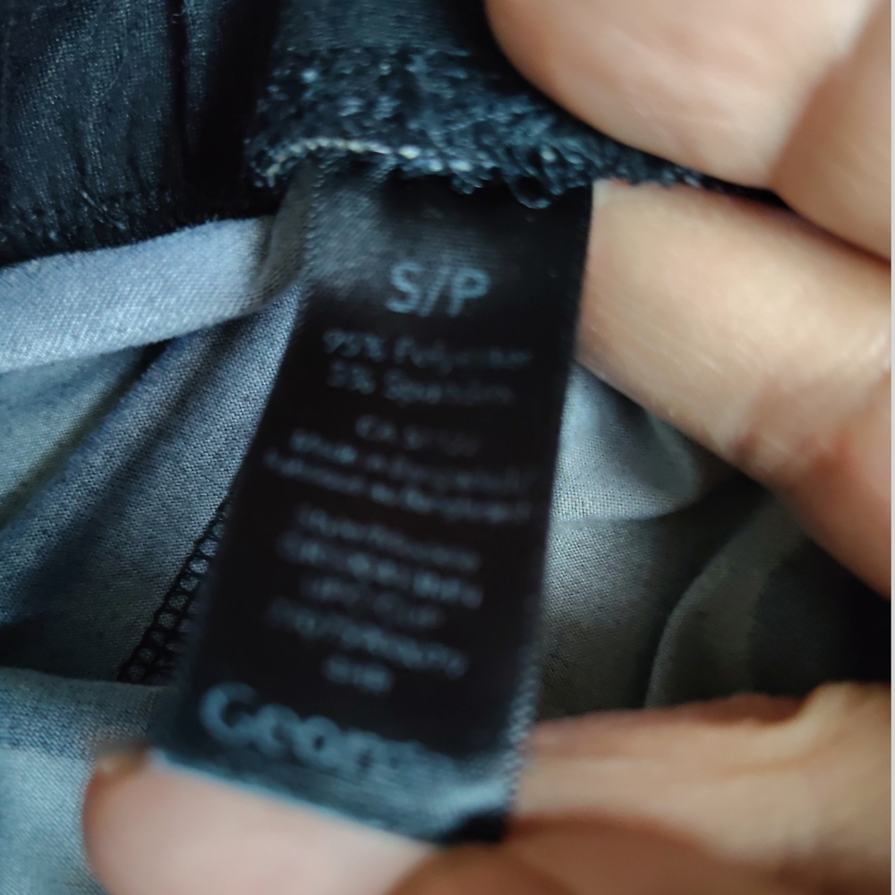 George Black Jogger Pants with Gray Lining Pajama Bottoms - Picture 3 of 3